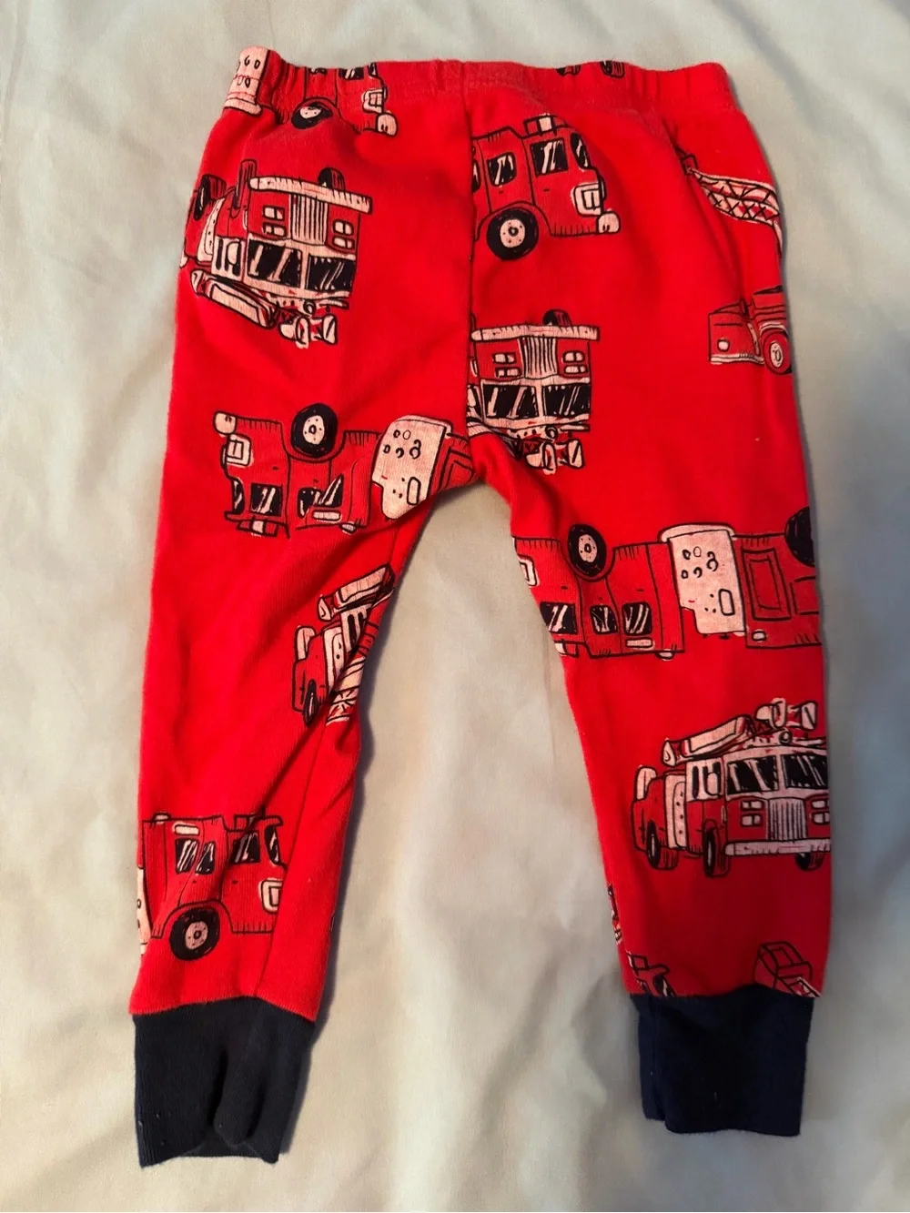 Carter's White Bodysuits with Red Firetruck Pants and Navy & Burgundy Tops